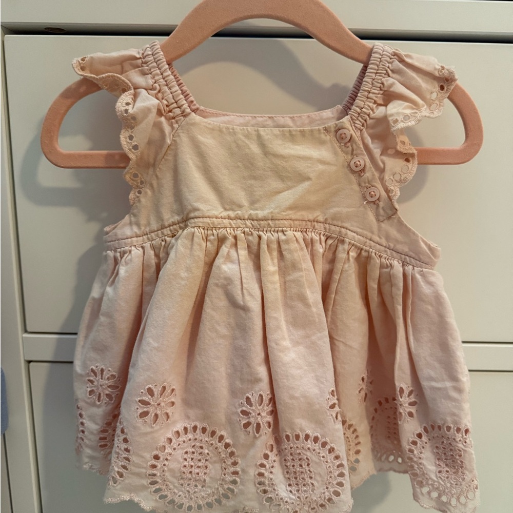 Baby Gap Pink Eyelet Baby Dress 6-12 Months